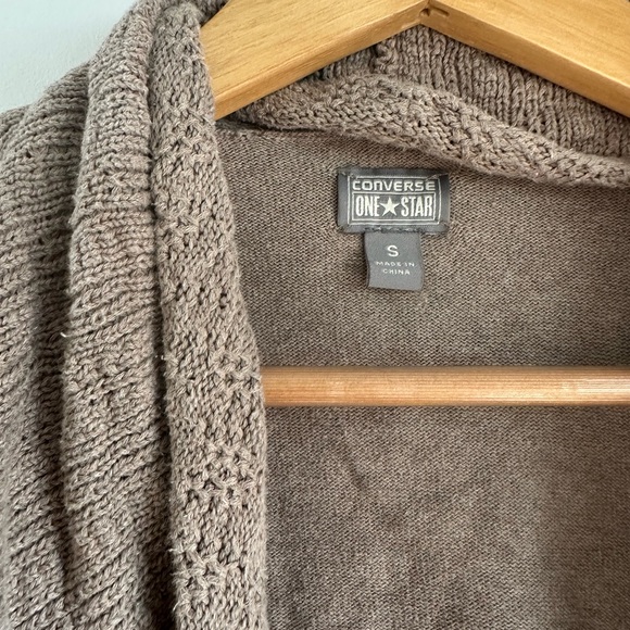 Converse Cotton Tan Cardigan Sweater - Picture 2 of 3